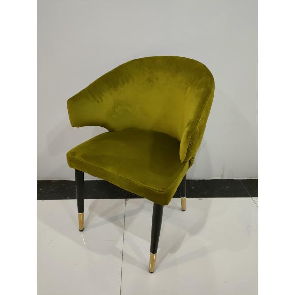 Backrest Wrought Iron Upholstered Dining Chairs