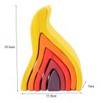Coral Earth Wooden Blocks Toys Wood Rock Set Balancing Blocks Natural Wood Toy