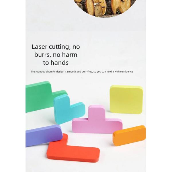 Montessori Wooden Thinking Block Puzzle Children Building Blocks Flat Board Baby Early Teaching Intelligence Toys for Toddler