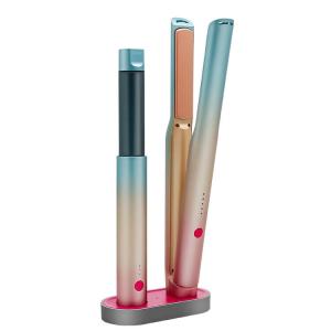 Wholesale Ceramic 2 In 1 Curling Iron Set 230 Degree 50-60Hz With PTC Heater from china suppliers
