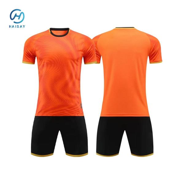 Customizable Pink/Orange Adult Soccer Jersey Set Unisex Polyester Training