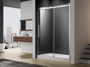 Wholesale Sliding shower door with flat sliding stainless steel 304 rail shower enclosure 60&quot; width from china suppliers