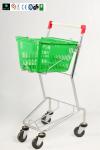 Colorful Steel Shopping Basket Trolley With PVC , PU , TPR Wheel CE GS ROSH