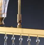 E14*5 Modern Pendant Light Nordic Crystal Chandeliers Iron Plating