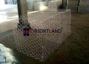 Wholesale Galfan Coated Stone To Fill Gabion Baskets , Wire Cages For Rock Retaining Walls from china suppliers