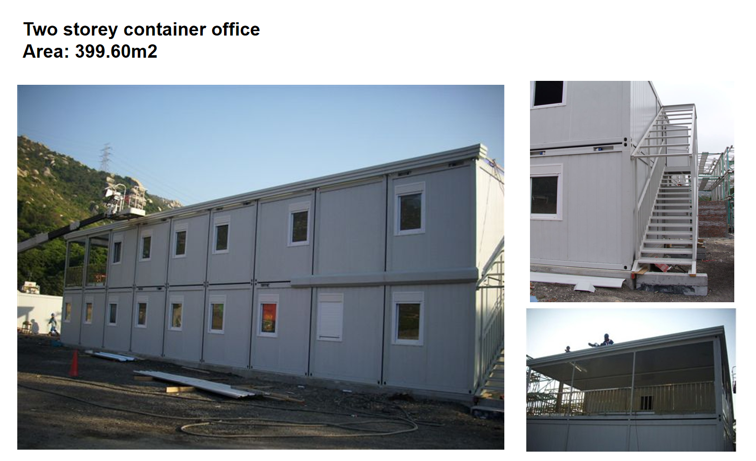 Galvanized Steel Prefabricated Container House with Glass Wool Panels