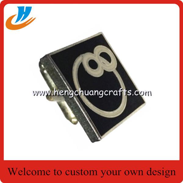 Simplicity rectangular black cufflinks factory custom wholesale cufflinks for