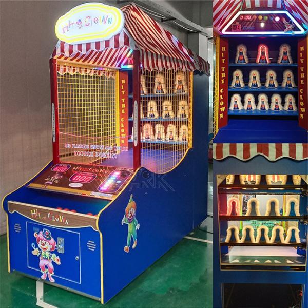 Fiberglass Redemption Game Machine Toss Coin Hit Clown Arcade Game Machine