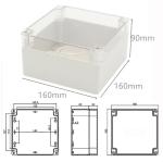 Plastic Junction Box 160*160*90mm Electric Distribution Enclosure Waterproof