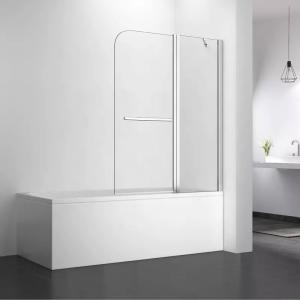 Wholesale OEM ODM Tempered Glass Shower Enclosure Hinged Folding Bathtub Screen from china suppliers