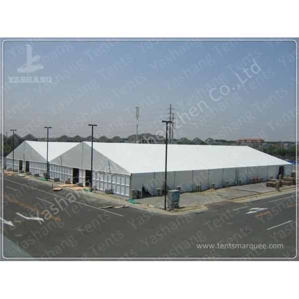 20m Wide Big White Trade Show Outdoor Exhibition Tents Aluminum Framed Structure