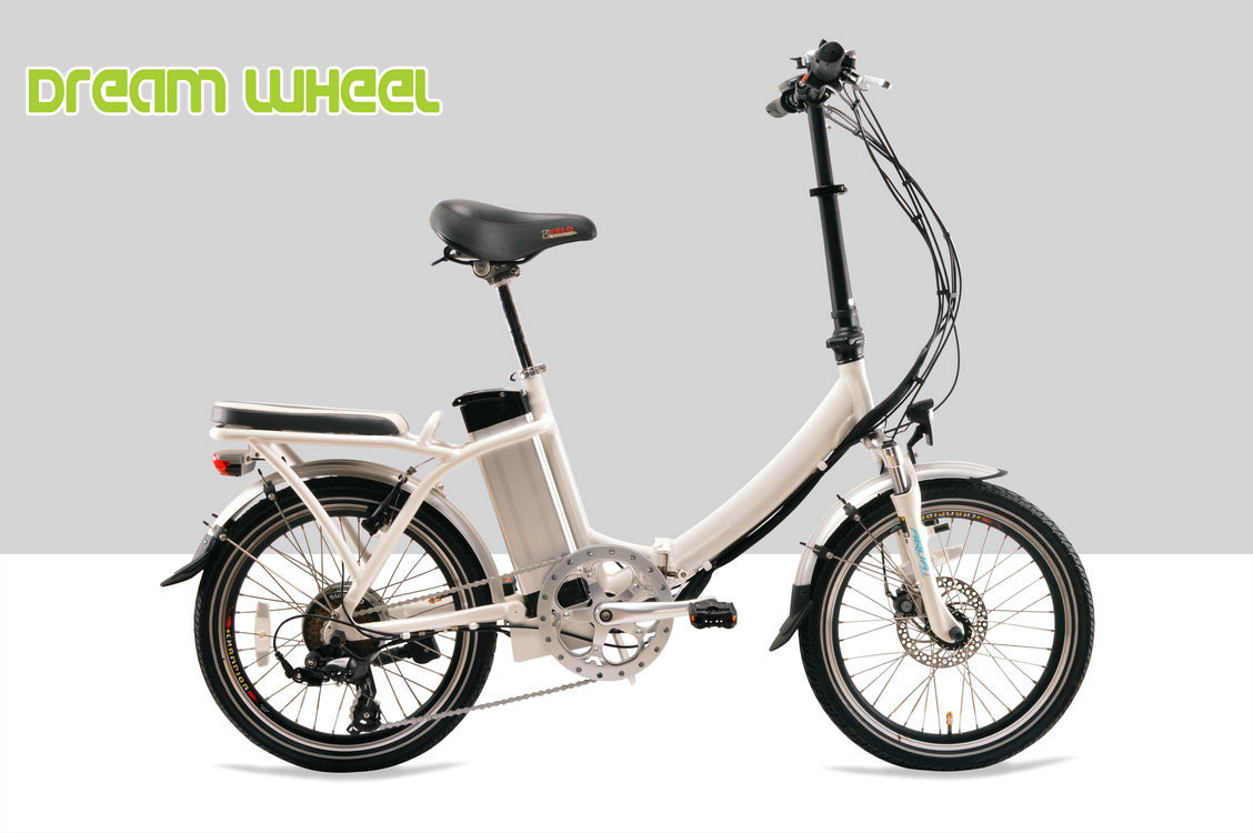 Full Size Electric Folding Bike For Adults , Lightweight Folding Ebikes 21.5kgs
