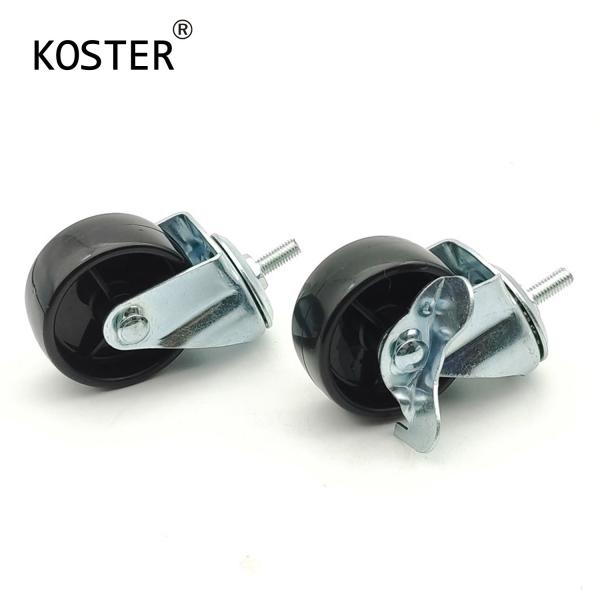 Ball Bearing Fixed Flat Universal PP Caster Wheel for Furniture Hardware