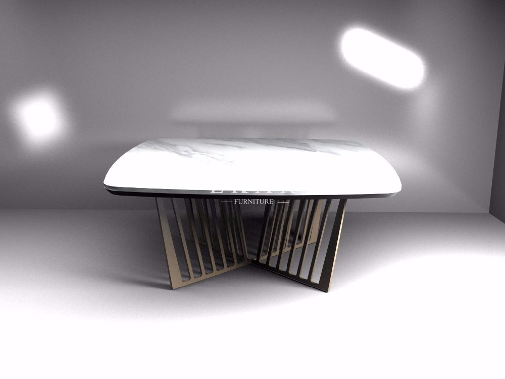 2017 New Design Simple Style Modern Designs Grey Marble Coffee Table ZZ-ZS1718
