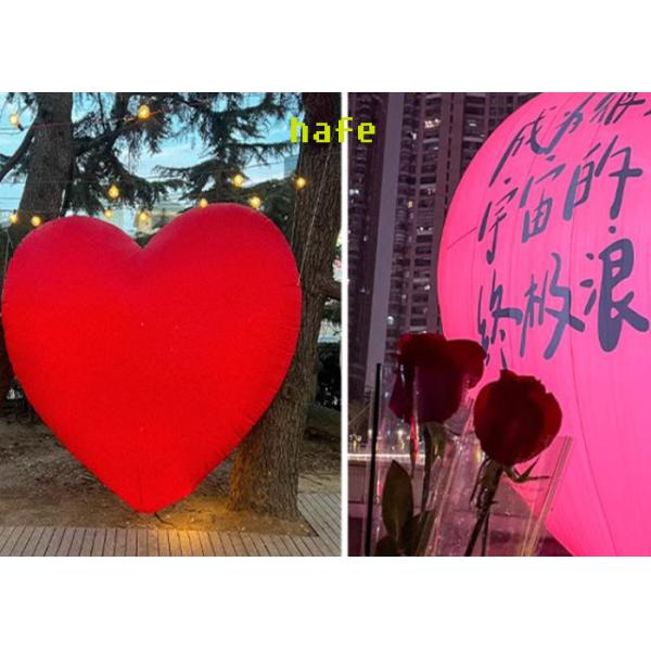 Giant Inflatable Loving Heart Shape Balloon With Light For Wedding Valentine's Day