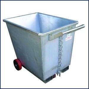 Wholesale 350kg Low Profile Dump Hopper Forklift Attachment Metal Self Dumping Hoppers from china suppliers