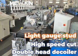 Wholesale Dual Head Decoiler Roll Forming Machine For Light Gauge Steel Stud Production from china suppliers
