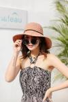 AK17594 fashion polyester braid foldable summer straw hats for womens in stock ,