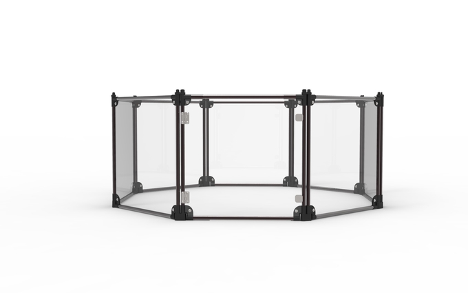 Removable Foldable Clear Puppy Metal Fencing For Pets Playing