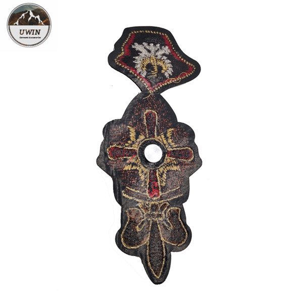Size Customized 3D Embroidery Patches Toothbrush Material With Sew On / Iron On Backing