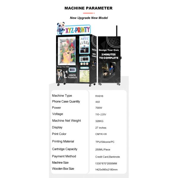 Innovative Smart Phone Case Diy Printer Vending Machine Phone Case Vending Machine