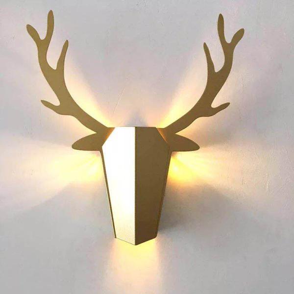 Creative wall lamp LED wall lamp Nordic wrought iron antler deer wall lamp(WH-OR-105)