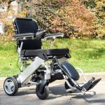 Aluminium Alloy Folding Electric Wheelchair With Brushless Motor 180W*2