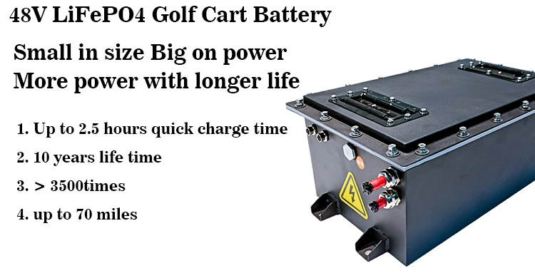 Cts Wholesale 72V 36V 48V Lithium Ion Batteries 50ah 100ah 105ah 160ah LiFePO4 Battery Golf Cart Batteries