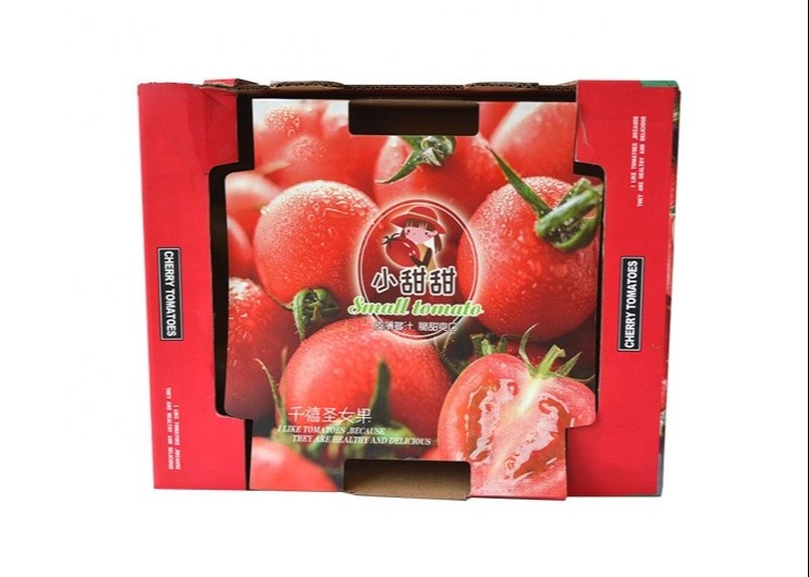 Custom Wholesale Recycle Material Tomato Packing Boxes Fruit Corrugated Boxes