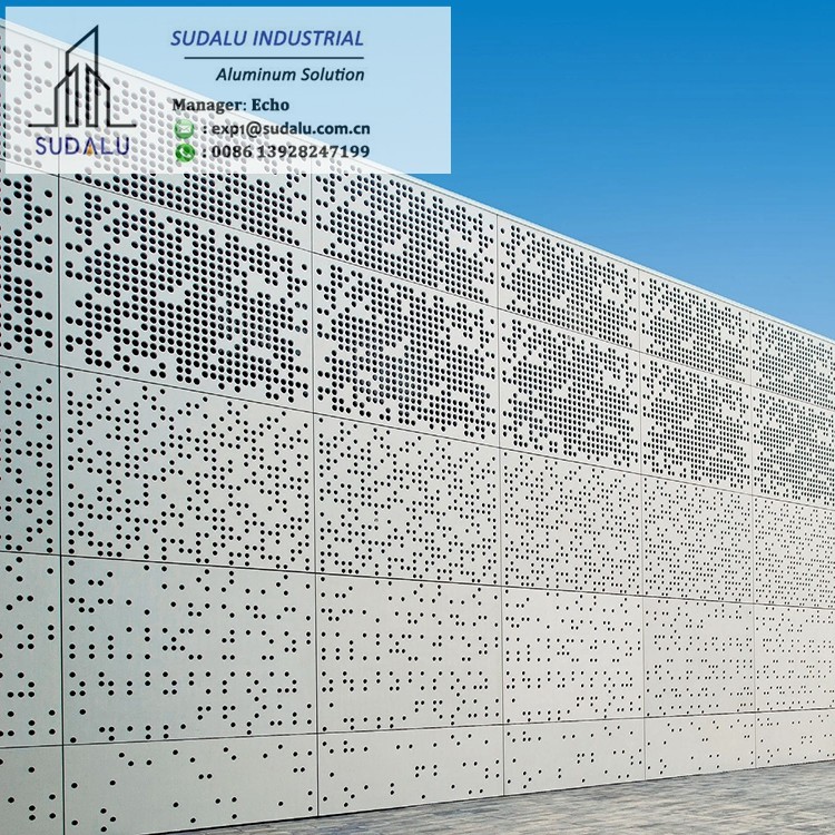 SUDALU 20 Years Guarantee Exterior Cheap Aluminum Laser Cut Cladding Panel from Foshan