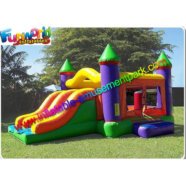 Outdoor Moonwalk Bouncer Slide Strong PVC Tarpaulin Combo For Kids