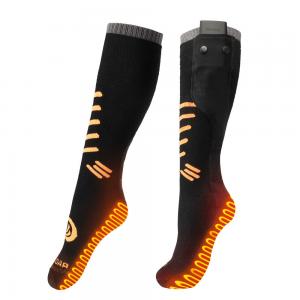 Wholesale Thick Electric Thermal Heated Socks Rechargeable Heated Socks Black with Good Elasticity from china suppliers