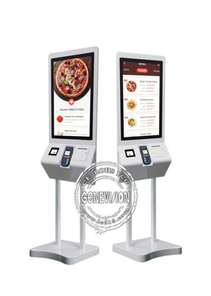 Quality 27 Inch LCD Touch Screen Self Ordering Kiosk For Restaurant for sale