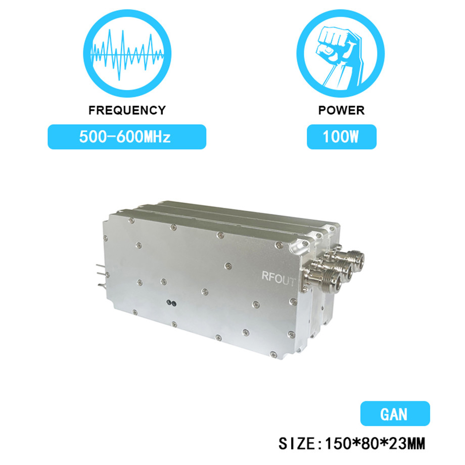 100W 500-600MHz Customized RF Power Amplifier Module Jamming PA GaN Drone Fpv C-Uas Anti Drone Module With GAN and Isolation Protector