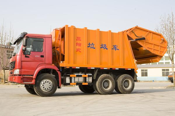 Convenient Howo Garbage Compactor Truck / Sanitation Garbage Truck Model