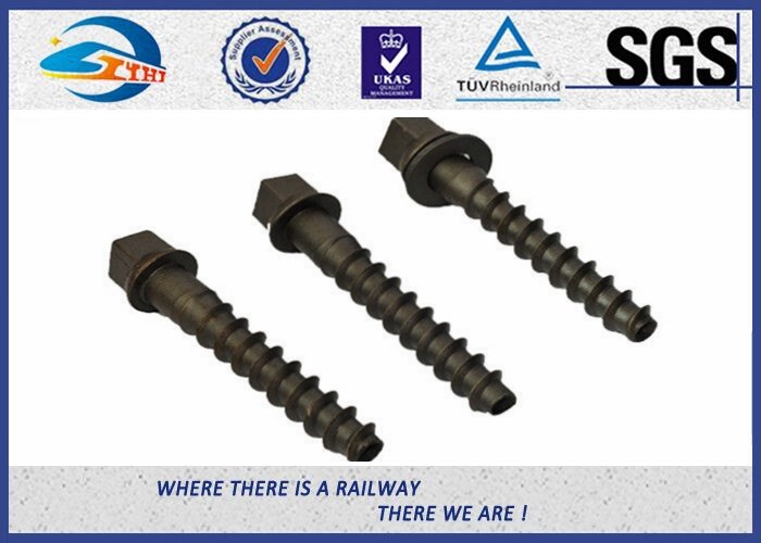 8.8 Grade 45# Oxide Black Railway Sleeper Screws Spike Insert Plastic Dowel