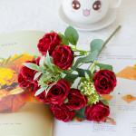 Small roses are used to decorate wedding bouquets and hotel home furnishings