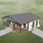 40ft Roomy Space Expandable Container House with Terrace Leisure Rest