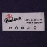 End Fold Damask Woven Sewing Labels Size Tags White Background With Black Text