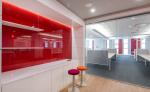 Eco-friendly 6mm Decorative Lacquered Glass Workstation Partitions for