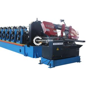 Wholesale Metal Heavy Gauge 5MM 6MM Guardrail C Post Roll Forming Machine from china suppliers