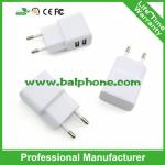CE approved 5V/2.1A White wholesale mini dual usb wall charger for iphone