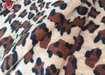 Animal Printed Polyester Velvet Fabric , Crushed Velvet Material For Upholstery