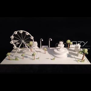 China Minimalism White Architectural Model Making Supplies 3D Printing Gift on sale
