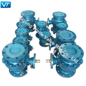 Wholesale OEM ODM PN40 Flanged WCB Ball Valve DN250 Blue With Two Valve Seats from china suppliers