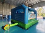 PVC Tarpaulin Inflatable Bounce House With Slide Blue Sky Inflatable Combo For