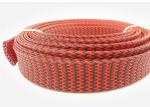 Red Black PET Braided Heat Resistant Wire Sleeve 1mm 150mm Width