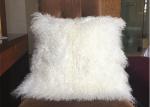 GENUINE MONGOLIAN SHEEPSKIN LONG CURLY LAMB WOOL FUR CUSHION COVER 40CM