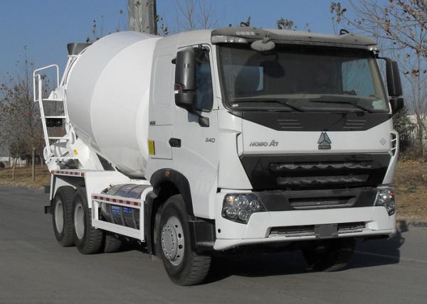 336HP 6X4 LHD A7 Concrete Mixer Truck 9CBM , Wear Resistant Tank Cement Truck