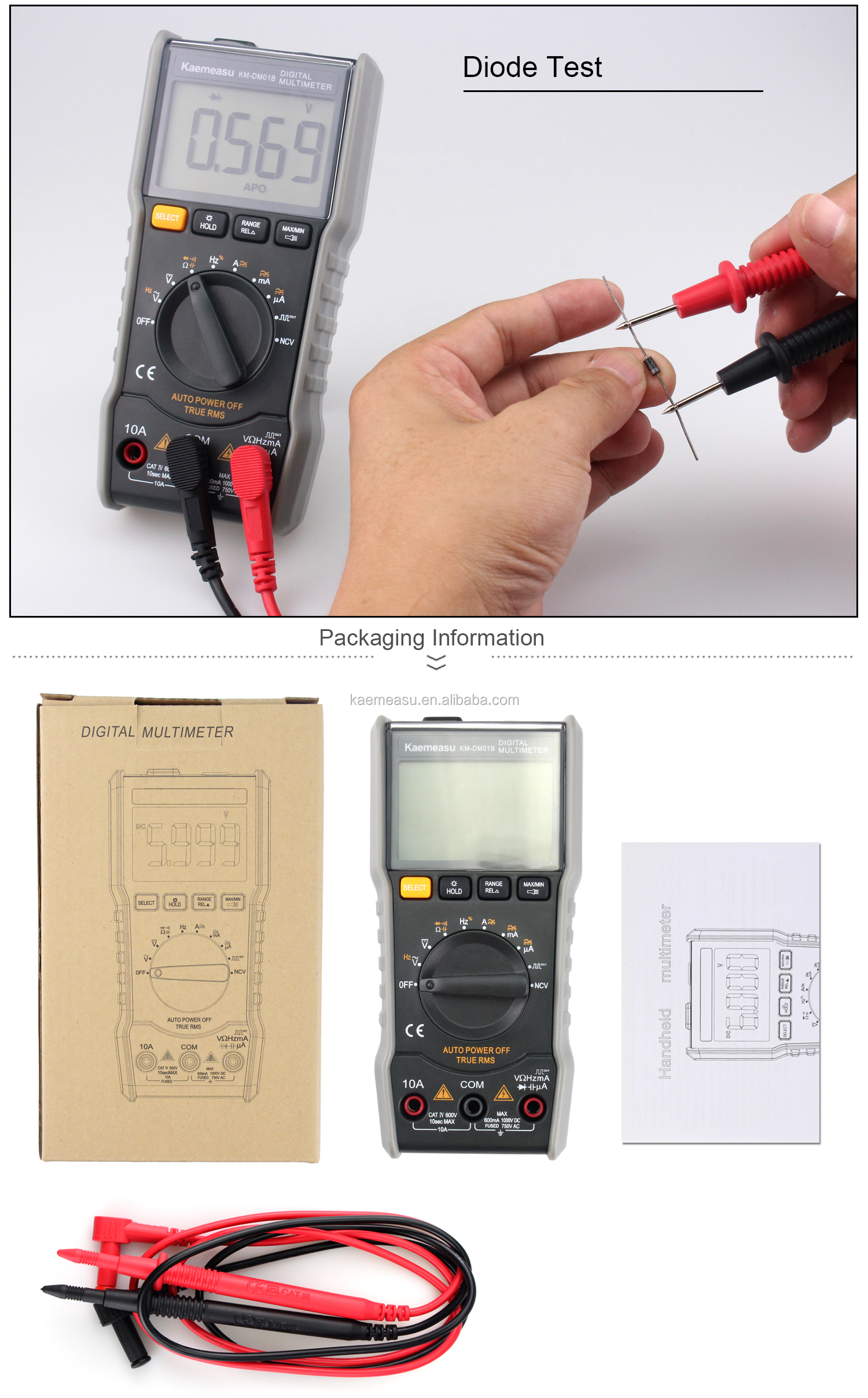 01B Electric Multitester Voltage Current measure Industrial Multimeter Mini portable Smart Digital Car Multimeters